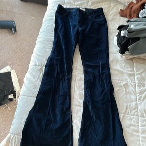 Free people velvet blue pants. Worn but good shape